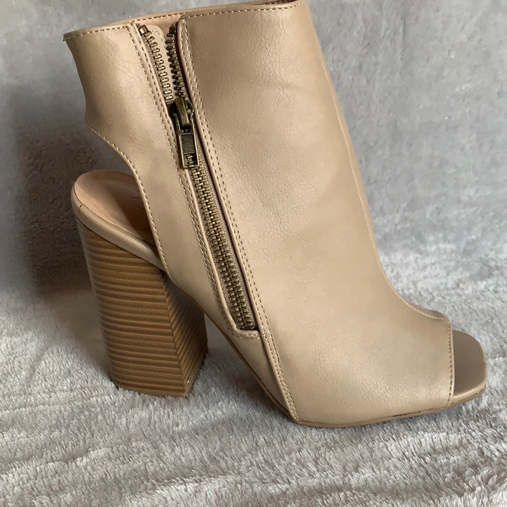 Peep toe booties